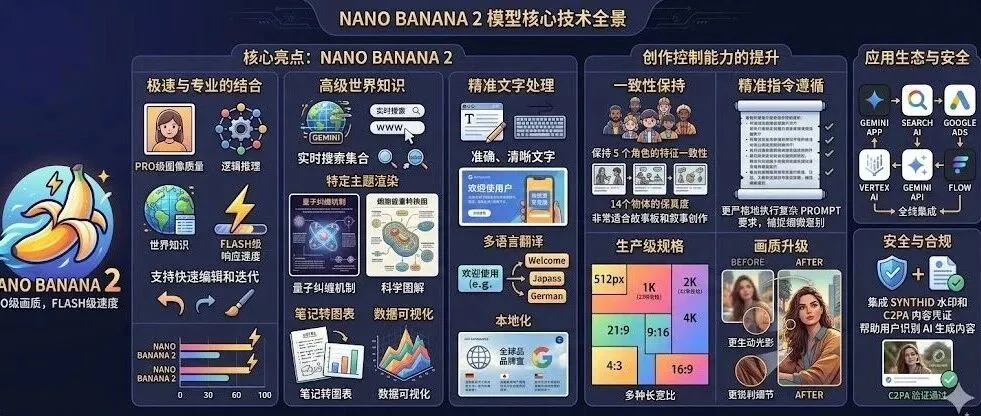 谷歌昨晚发布Nano Banana 2：文字能力大幅增强，速度加快，13种玩法，每一种都强到离谱